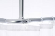 Ridder loftstøtte t/badeforhængsstang - Krom