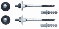 Duravit universal befstigelse til vgmont. toilet eller bidet m/kapper - krom