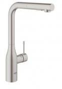 Grohe Essence New k�kkenarmatur m/udtr�k - Supersteel
