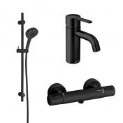 Damixa Silhouet komplet pakke til badev�relse - Mat sort