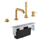 Grohe Essence komplet badekararmatur t/karkant - B�rstet Cool Sunrise