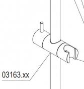 Damixa kit glider til �21 mm r�r - Mat sort