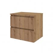 Sanibell Proline 61 underskab m/bordplade, lameller og skuffer - Urban eg