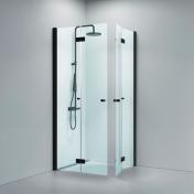 Strømberg Noma 110 bruseniche m/foldedøre - Skræddersyet - Mat sort