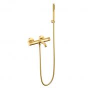 Cassøe komplet badekararmatur m/crystal cut - Børstet messing