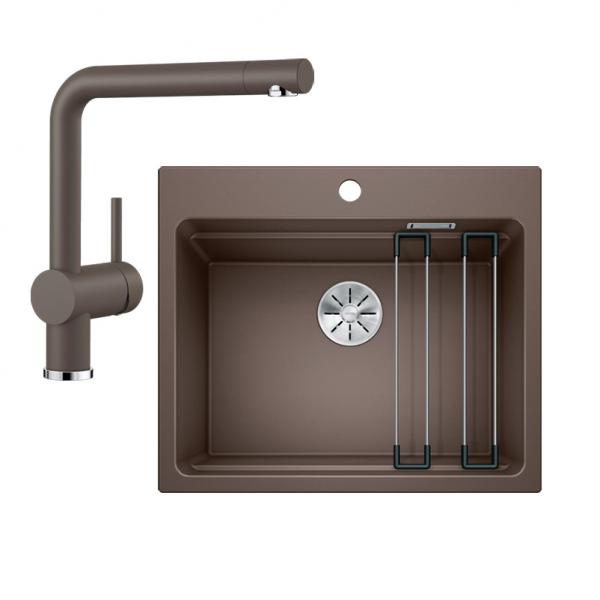 Blanco Etagon 6 k&oslash;kkenvask m/Linus k&oslash;kkenarmatur - Kaffe