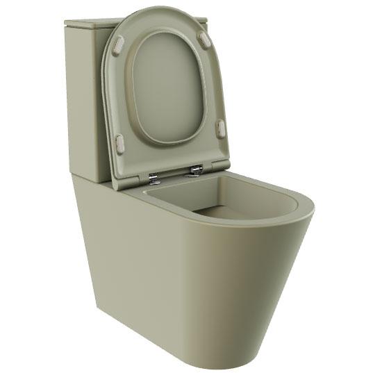 Lavabo Forma rimless gulvstående toilet BTW inkl. sæde - Nature green Lavabo Forma rimless gulvstående toilet BTW inkl. sæde - Nature green