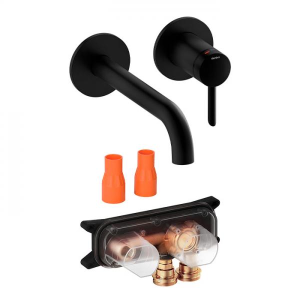 Damixa Iris komplet håndvaskarmatur til indbygning - Mat sort Damixa Iris komplet håndvaskarmatur til indbygning - Mat sort