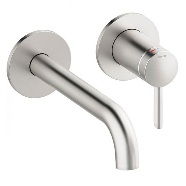 Damixa Iris håndvaskarmatur til indbygning m/Koldstart - 180 mm - Steel Damixa Iris håndvaskarmatur til indbygning m/Koldstart - 180 mm - Steel