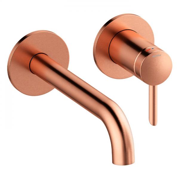 Damixa Iris håndvaskarmatur til indbygning m/Koldstart - 180 mm - Børstet kobber Damixa Iris håndvaskarmatur til indbygning m/Koldstart - 180 mm - Børstet kobber
