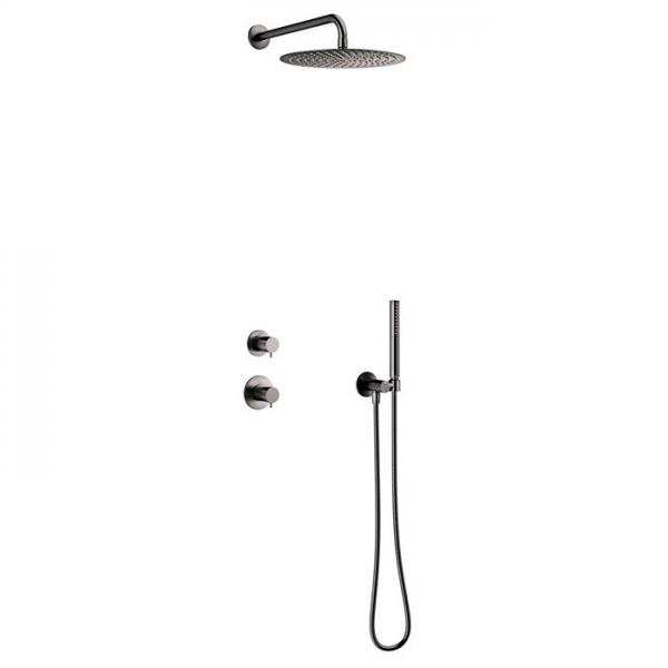 Damixa Iris DS 1 brusesystem til indbygning - Børstet grafitgrå Damixa Iris DS 1 brusesystem til indbygning - Børstet grafitgrå