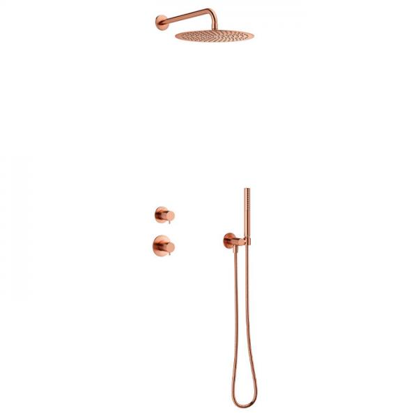 Damixa Iris DS 1 brusesystem til indbygning - Børstet kobber Damixa Iris DS 1 brusesystem til indbygning - Børstet kobber