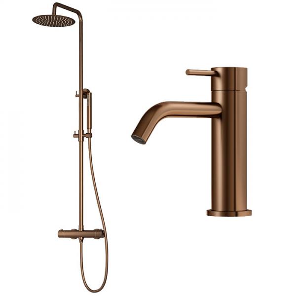 Lavabo Argo & Mira RS komplet pakke til badeværelset - Kobber PVD Lavabo Argo & Mira RS komplet pakke til badeværelset - Kobber PVD