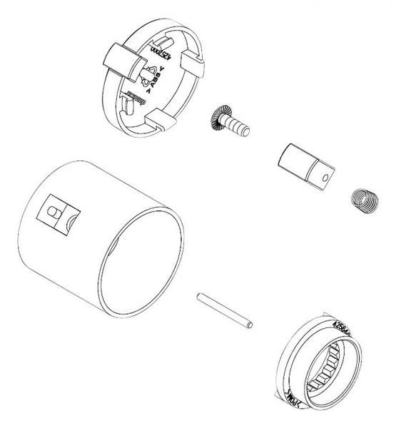 Damixa reperationss&aelig;t til h&aring;ndtag flow regulering