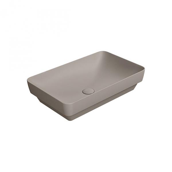 GSI Pura 60 fritst&aring;ende bowlevask - Firkantet - Uden overl&oslash;b - Tortora