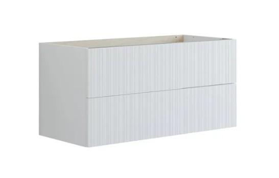 Dansani Luna vaskeskab 100x40 m/skuffer - Hvid mat/riflet