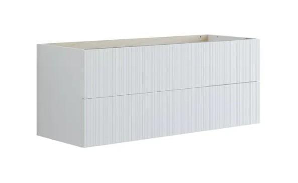 Dansani Luna vaskeskab 120x40 m/skuffer - Hvid mat/riflet