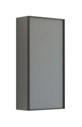 Dansani Luna Urban overskab - Højrehængslet - Grå mat/Sort ramme Dansani Luna Urban overskab - Højrehængslet - Grå mat/Sort ramme