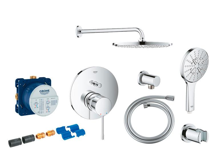 Grohe Essence komplet brusesystem m/Rainshower 310 hovedbrus og SmartActive t/indbygning - Krom Grohe Essence komplet brusesystem m/Rainshower 310 hovedbrus og SmartActive t/indbygning - Krom