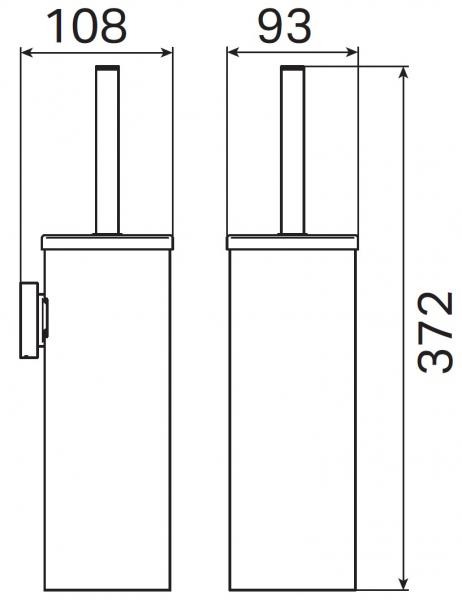 Kosmos toiletbørste t/væg - Børstet gunmetal Kosmos toiletbørste t/væg - Børstet gunmetal