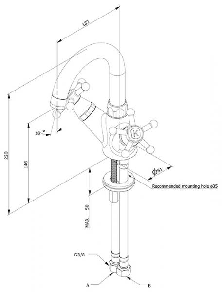 Toni Christiansborg h&aring;ndvaskbatteri - Bruneret
