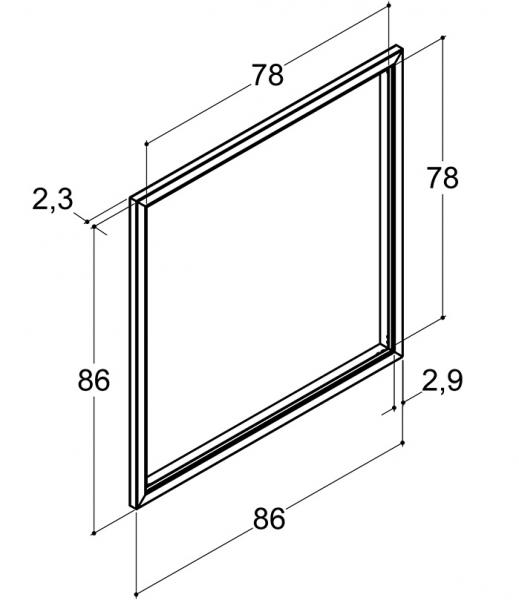 Dansani Lysramme til In-built spejlskab B80 cm