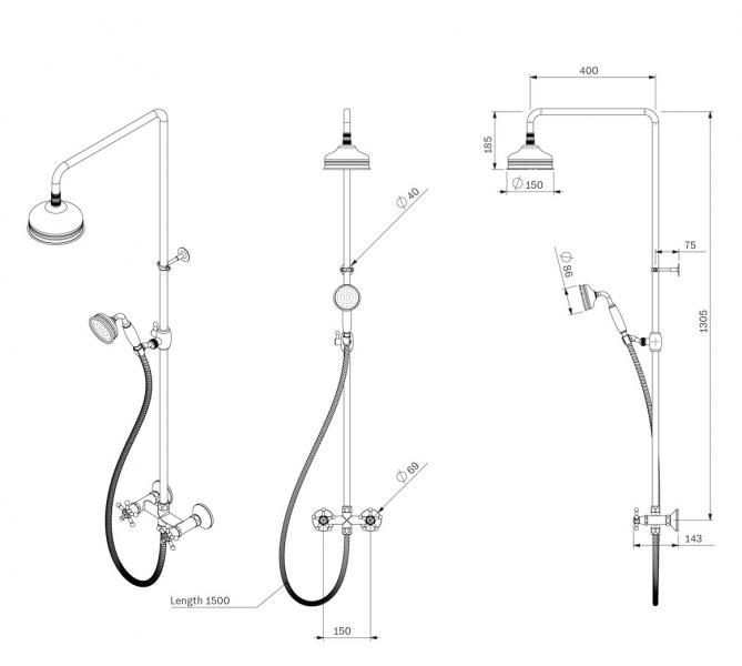 Toni Christiansborg komplet brusesystem - Bruneret Toni Christiansborg komplet brusesystem - Bruneret