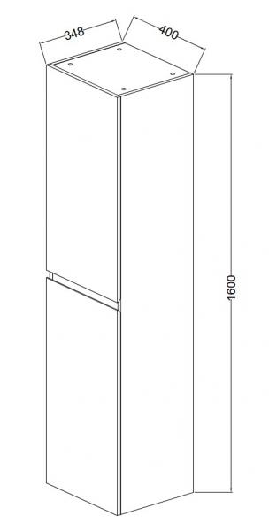 Nortiq Brazil h&oslash;jskab - Mat hvid