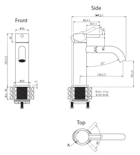 Lavabo Mira 140 RS håndvaskarmatur - Kobber PVD Lavabo Mira 140 RS håndvaskarmatur - Kobber PVD
