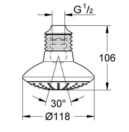 Grohe Euphoria 110 Mono hovedbruser 1 spray - Krom
