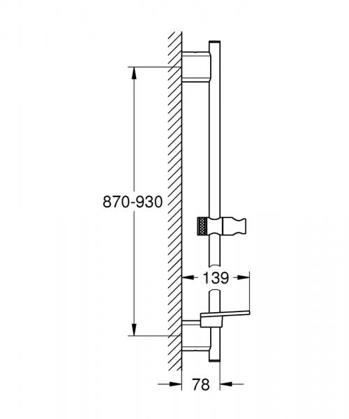 Grohe Rainshower SmartActive komplet brusesystem - 900 mm - Børstet hard graphite Grohe Rainshower SmartActive komplet brusesystem - 900 mm - Børstet hard graphite