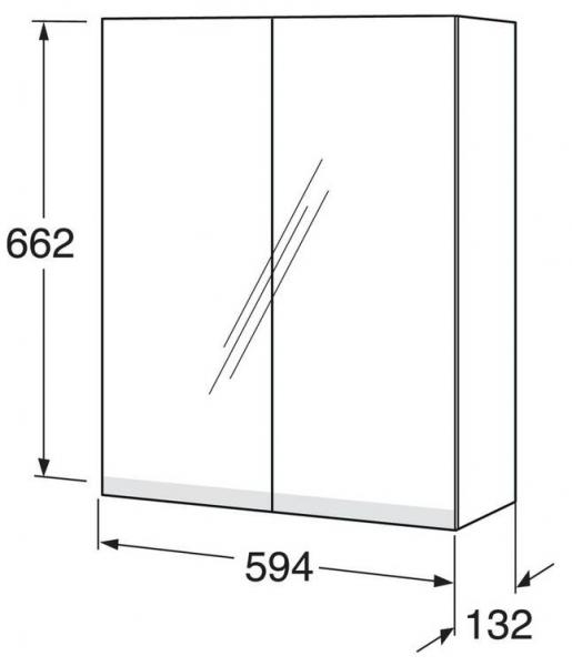 Gustavsberg Artic spejlskab 60 - Sort ask