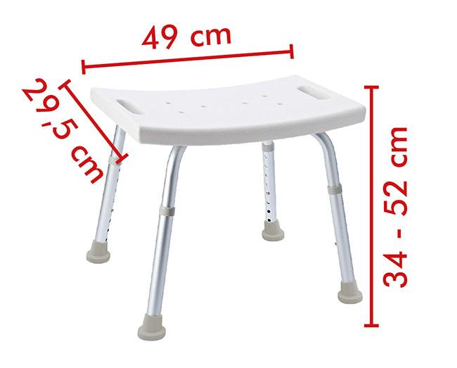 Ridder Assistent badestol - Højdejusterbar - Hvid Ridder Assistent badestol - Højdejusterbar - Hvid