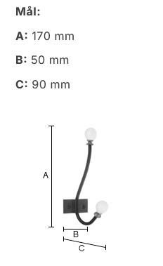 Beslagsboden hattekrog i vintage stil - Sort/hvid knop Beslagsboden hattekrog i vintage stil - Sort/hvid knop