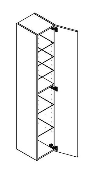 Dansani Luna Urban højskab 30 - Venstrehængslet - Hvid mat Dansani Luna Urban højskab 30 - Venstrehængslet - Hvid mat