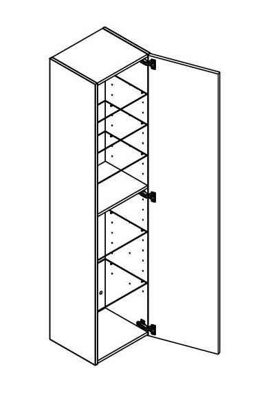 Dansani Luna Urban højskab 40 - Venstrehængslet - Natur eg Dansani Luna Urban højskab 40 - Venstrehængslet - Natur eg