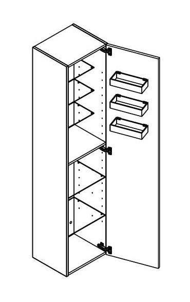 Dansani Luna Urban højskab 40 - Venstrehængslet - Brun eg Dansani Luna Urban højskab 40 - Venstrehængslet - Brun eg