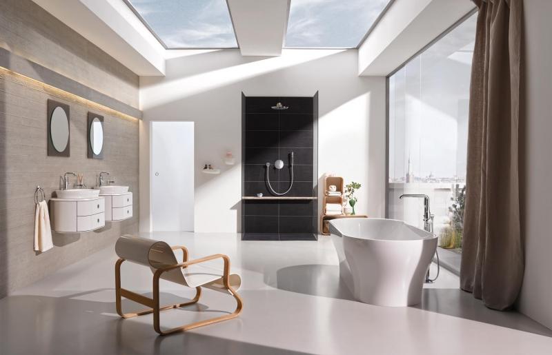Grohe Essence New L h&aring;ndvaskarmatur m/bundventil og svingtud - B&oslash;rstet cool sunrise