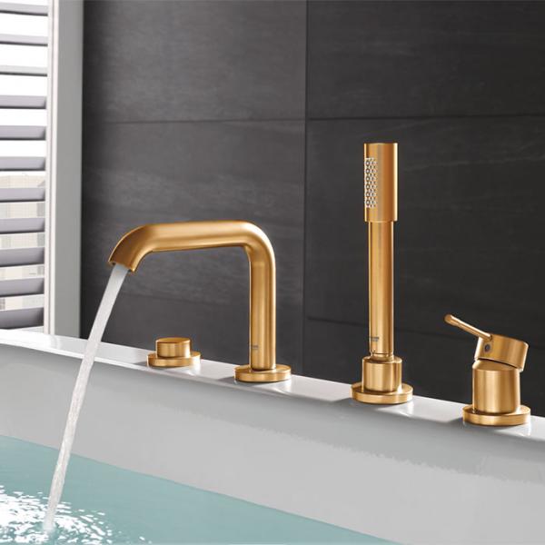Grohe Essence komplet badekararmatur t/karkant - B&oslash;rstet Cool Sunrise