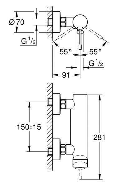 Grohe Rainshower SmartActive komplet brusesystem - 900 mm - Børstet hard graphite Grohe Rainshower SmartActive komplet brusesystem - 900 mm - Børstet hard graphite