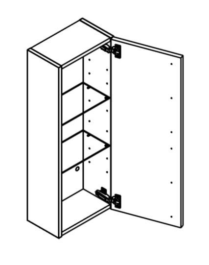 Dansani Luna Urban overskab - Venstrehængslet - Natur eg Dansani Luna Urban overskab - Venstrehængslet - Natur eg