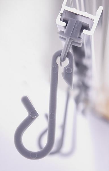 Ridder universal bruseforhængsstang m/kroge - Hvid Ridder universal bruseforhængsstang m/kroge - Hvid