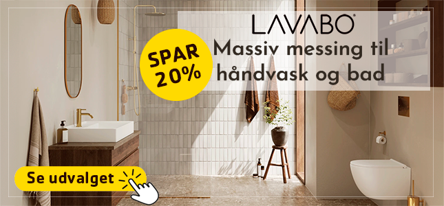 Spar 20% på alt Lavabo i ægte messing